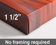 Photo on Canvas : Deep 1.5 inch Gallery Wrap.