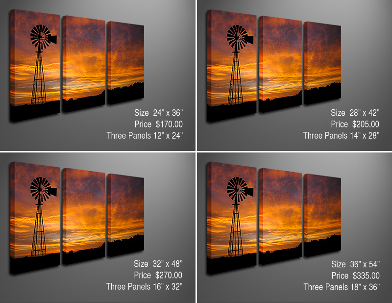Canvas Photo Splits: Sizes and Prices