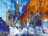 Austin Daybreak - Downtown Austin Painting, Austin Artwork.