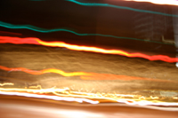 Fleeting - Urban City Art, Orange and Black. 