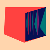 Pleat - Mid Centry Modern Art Print on Canvas.