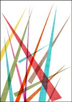 Slivers 5 - Blue, Teal, Red Yellow, Geometric Modern Art.