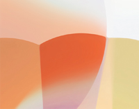 Vega - Peach and Yellow Muted Pastels - Modern Art.